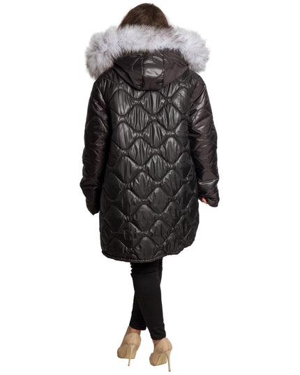 Χειμερινό μπουφάν με κουκούλα και κλος γραμμή