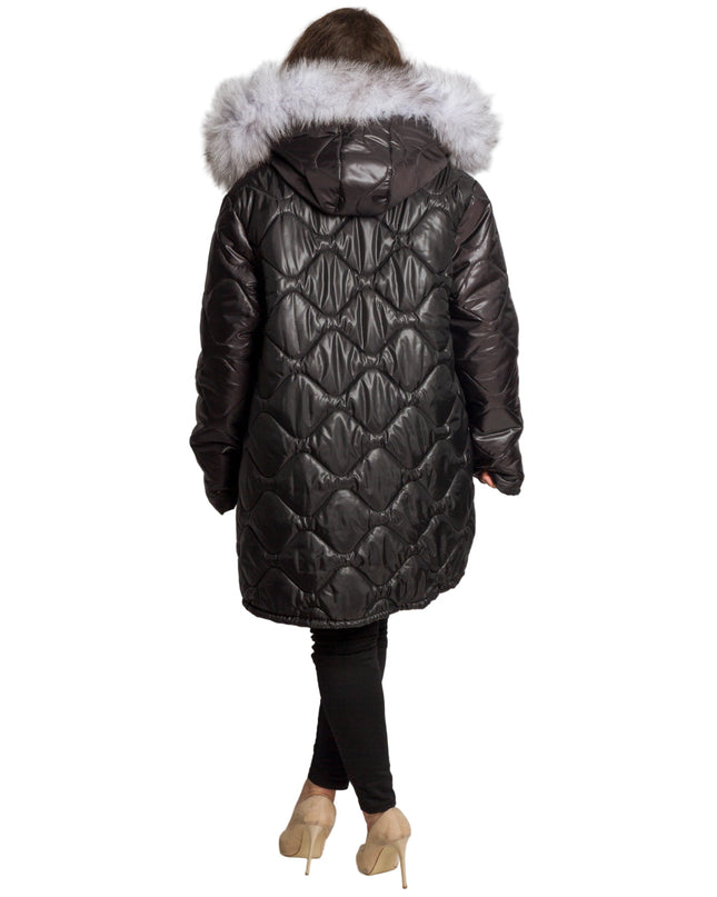 Χειμερινό μπουφάν με κουκούλα και κλος γραμμή