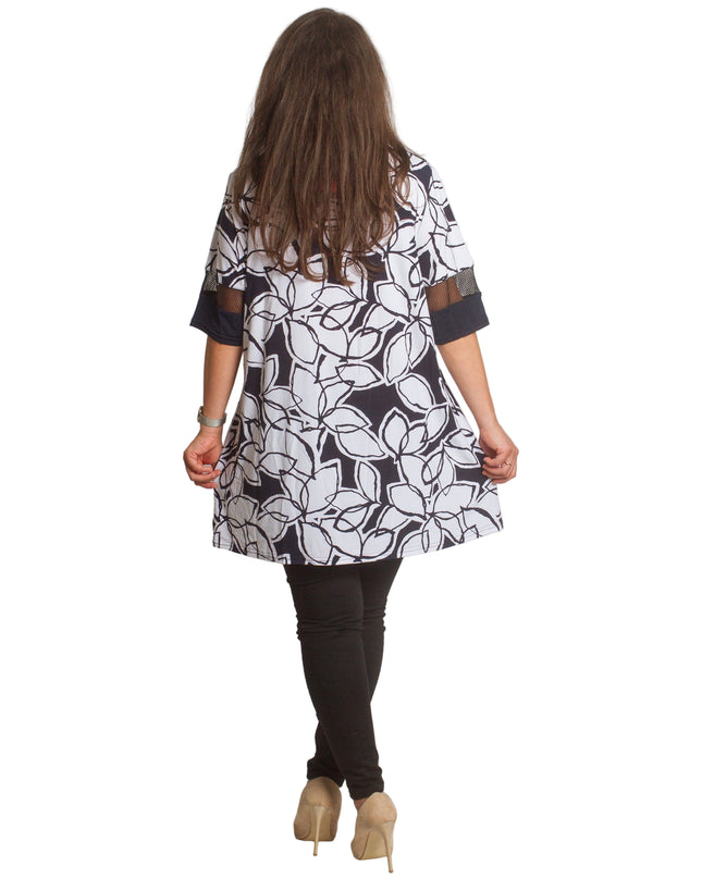 Μάξι τουνίκ με δερματίνη και τούλι- Άνοιξη-Καλοκαίρι