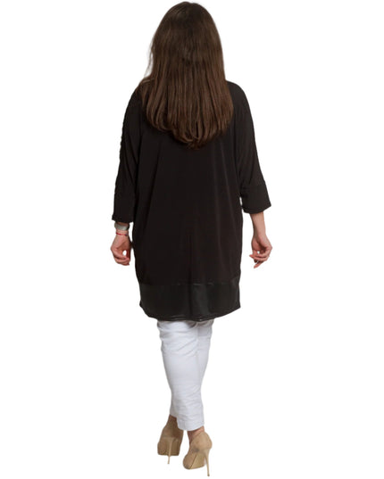 Μακριά Μαύρη Τουνίκ σε μεγάλο Μέγεθος