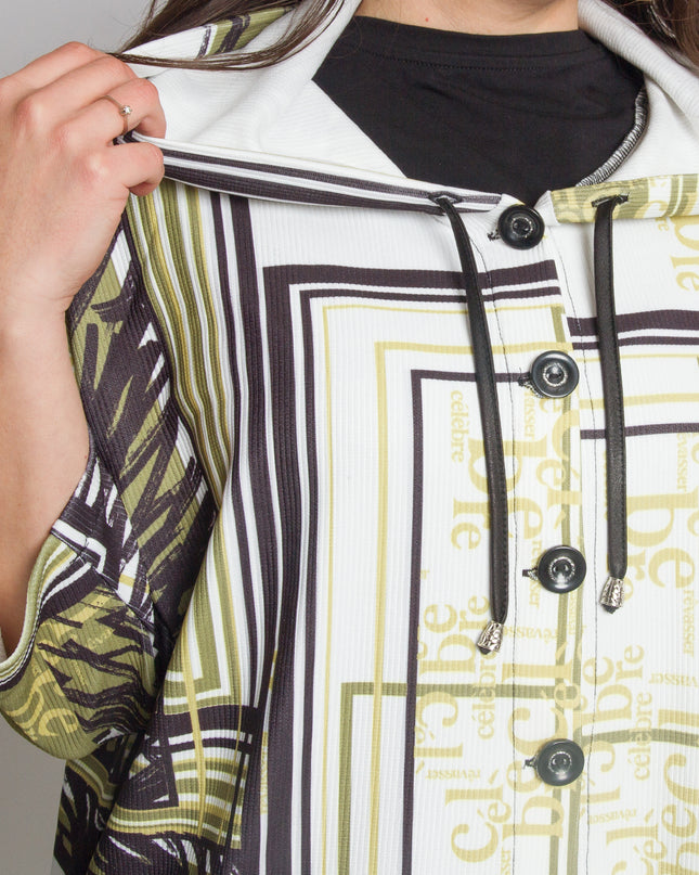 Ζακέτα με κουκούλα - 7/8 μανίκι - 3XL, 4XL, 5XL, 6XL - Όλες οι εποχές