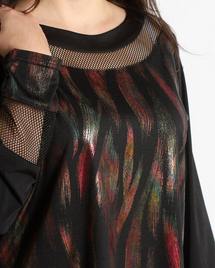 Επίσημη Μάξι Τουνίκ με Στοιχεία Λεπτού Δικτυού