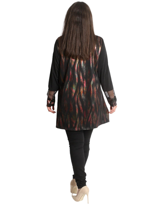 Επίσημη Μάξι Τουνίκ με Στοιχεία Λεπτού Δικτυού