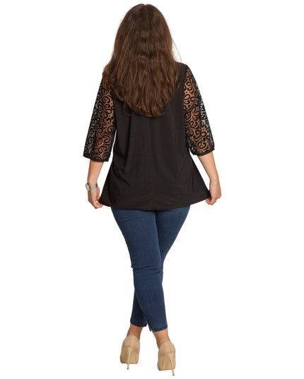 Επίσημη Τουνίκ με Όμορφο Τούλι και 3/4 Μανίκια