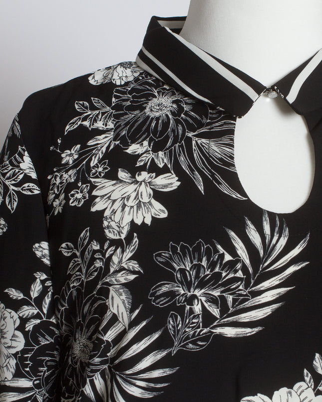 Επίσημο Πουκάμισο με Άσπρα Λουλούδια