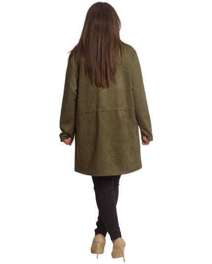 Γυναικεία ζακέτα σε πράσινο με φερμουάρ