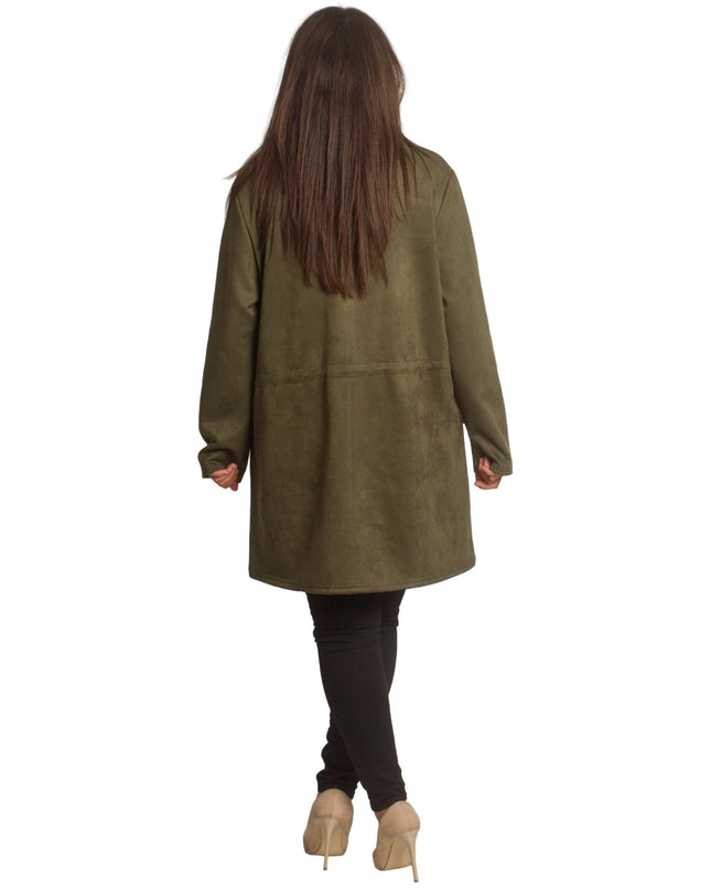 Γυναικεία ζακέτα σε πράσινο με φερμουάρ