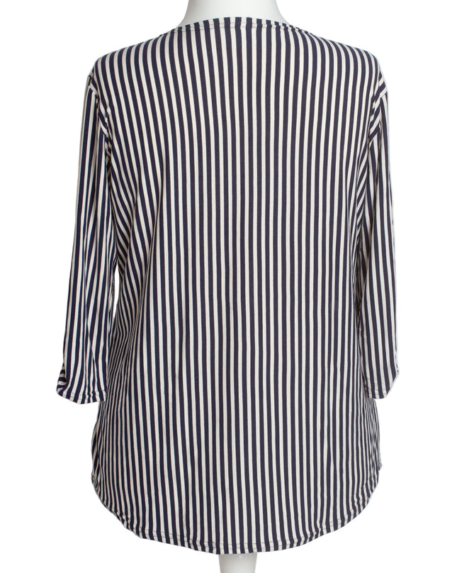 Επίσημο πουκάμισο ριγέ με τσεπάκι σε μεγάλα μεγέθη