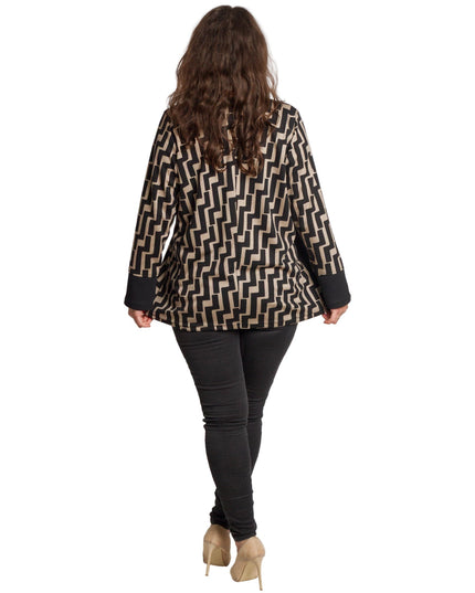 Τουνίκ με σχέδιο και διακοσμητικά κουμπιά