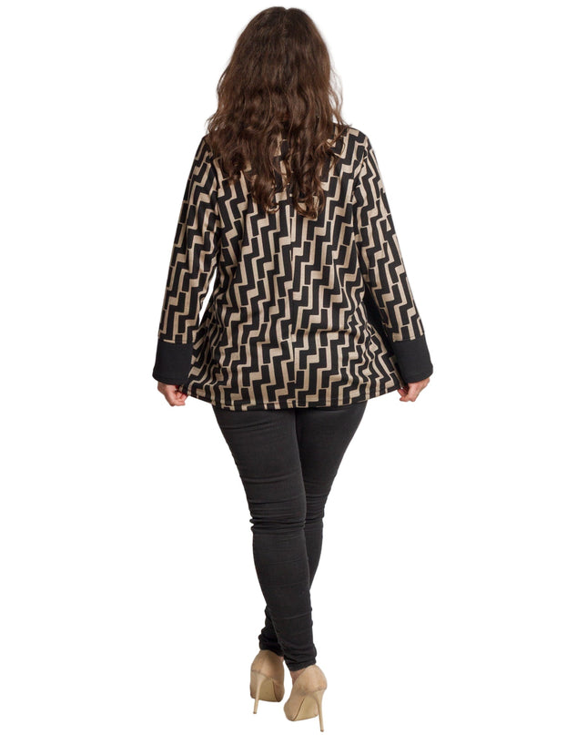 Τουνίκ με σχέδιο και διακοσμητικά κουμπιά