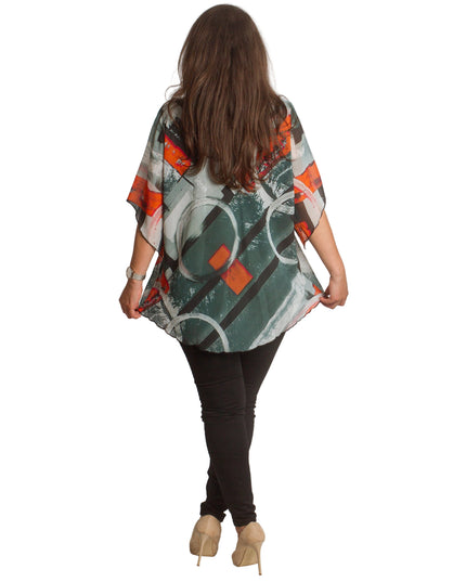 Πολύχρωμη Τουνίκ με Αφηρημένα Σχέδια - Άνοιξη-Καλοκαίρι
