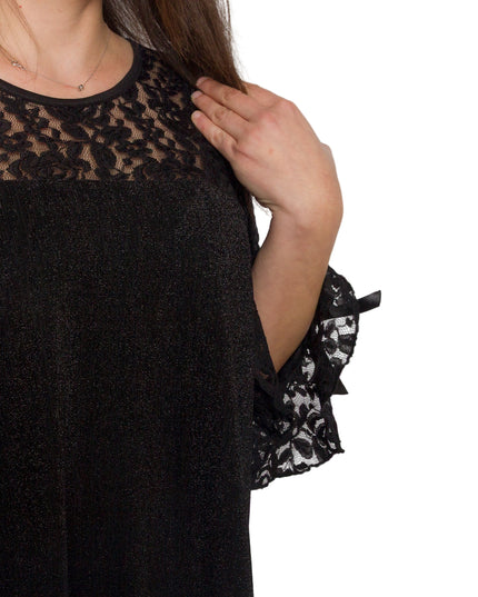 Εντυπωσιακή μαύρη τουνίκ με δαντέλα & άνετη γραμμή