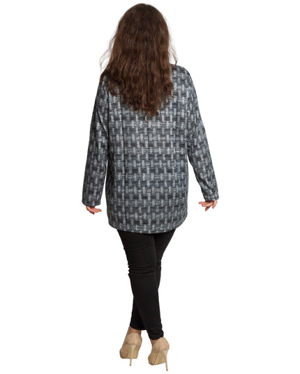 Γυναικεία ίσια τουνίκ με σχέδιο σε μεγάλα μεγέθη