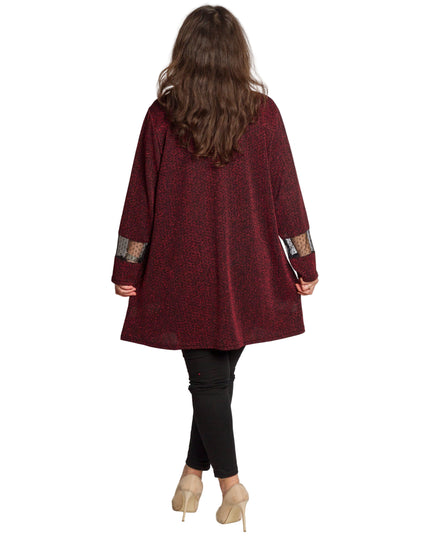 Μπορντό τουνίκ με λάμψη για επίσημες εμφανίσεις