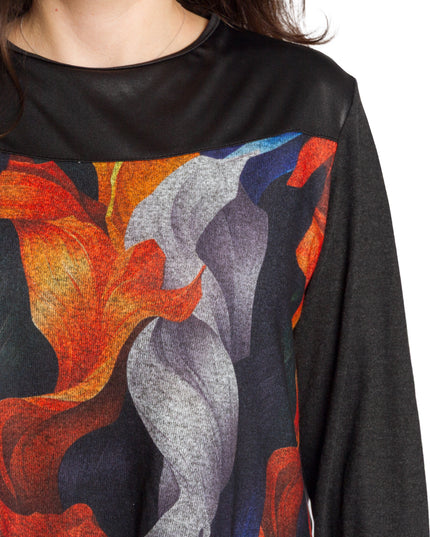 Άνετη τουνίκ με πολύχρωμο φλοράλ μοτίβο