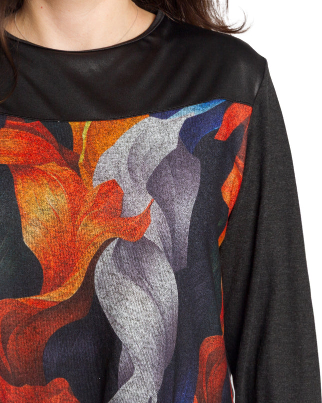 Άνετη τουνίκ με πολύχρωμο φλοράλ μοτίβο