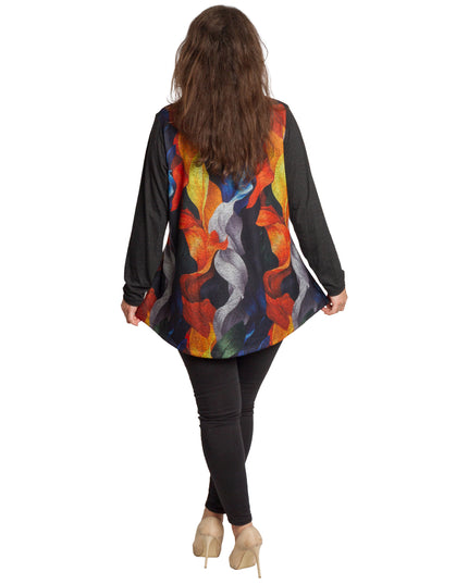 Άνετη τουνίκ με πολύχρωμο φλοράλ μοτίβο