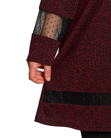 Μπορντό τουνίκ με λάμψη για επίσημες εμφανίσεις