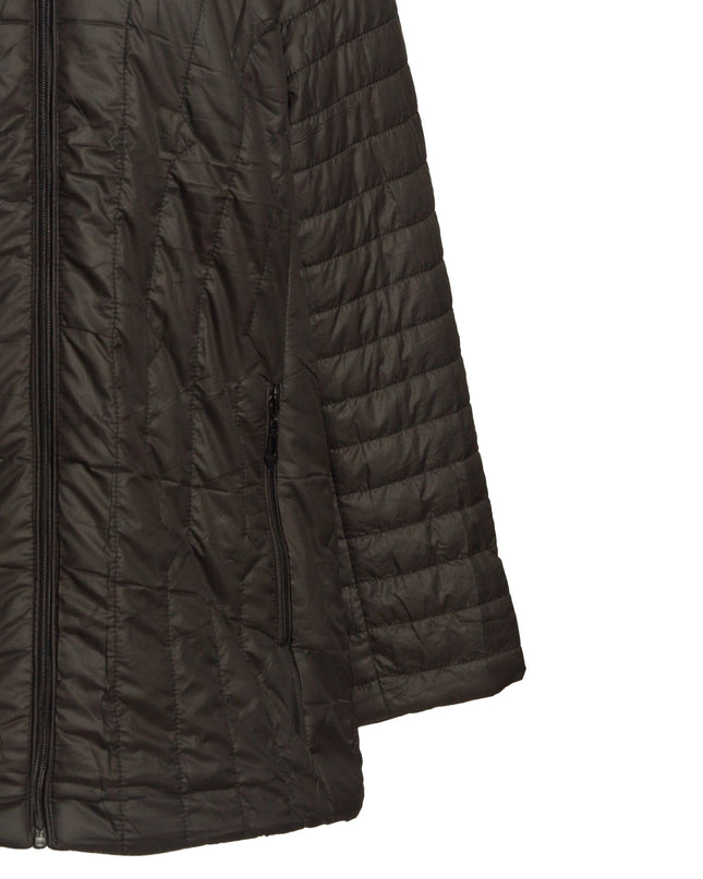 Μαύρο μπουφάν  ίσια γραμμή με αποσπώμενη κουκούλα