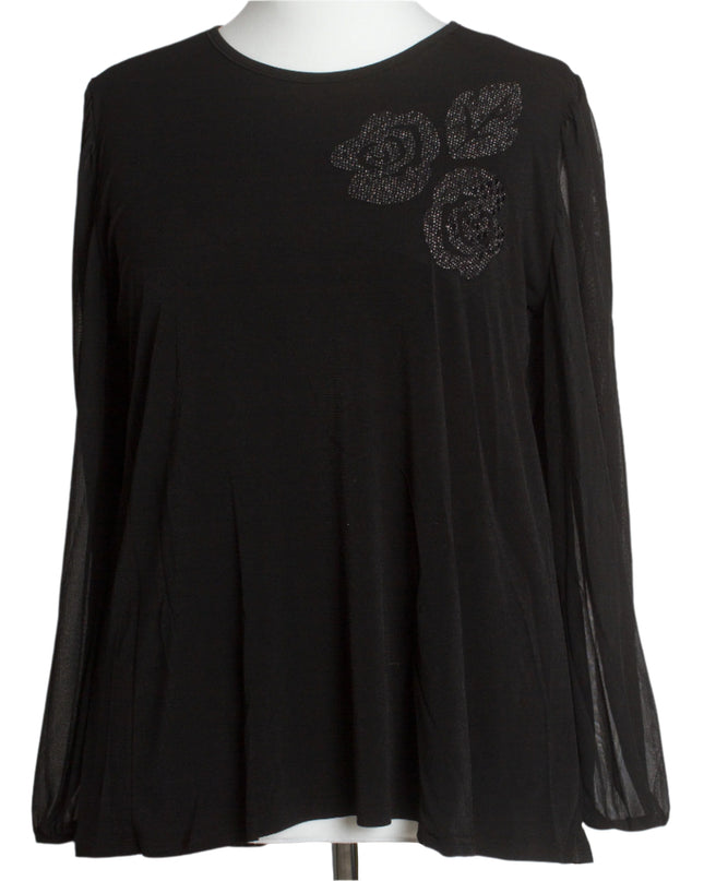 Επίσημη  Τουνίκ με Λουλούδια και Σιφόν Μανίκια