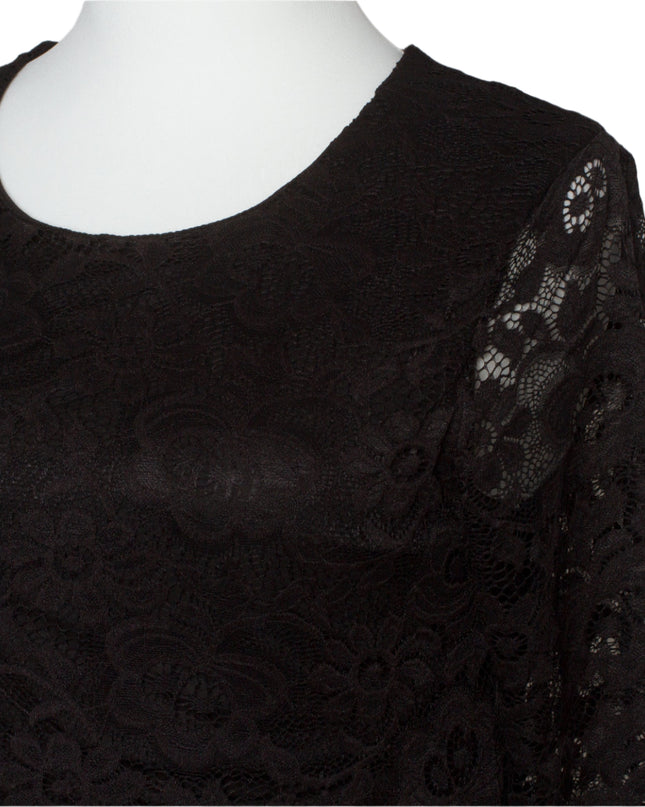 Επίσημο Μαύρο Φόρεμα - Στρόγγυλη Λαιμόκοψη - Μέχρι τον Αστράγαλο - Άνοιξη-Καλοκαίρι