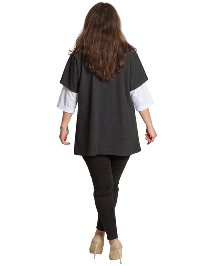 Επίσημο σετ με πουκάμισο και μάλλινο γκρι γιλέκο