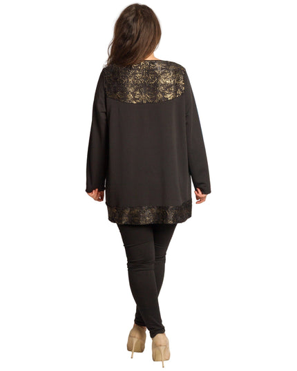 Επίσημη τουνίκ με χρυσά ανάγλυφα σε μεγάλα μεγέθη