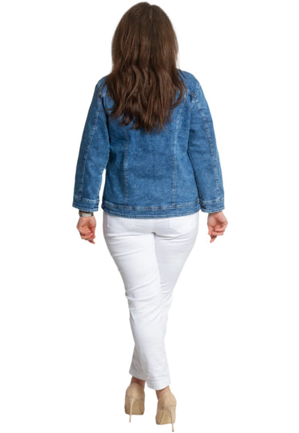 Τζιν Σακάκι με Κουμπιά Plus Size