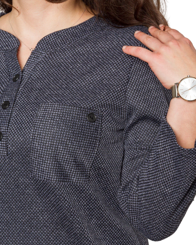 Γυναικεία τουνίκ με ίσια γραμμή και μπροστινή τσέπη