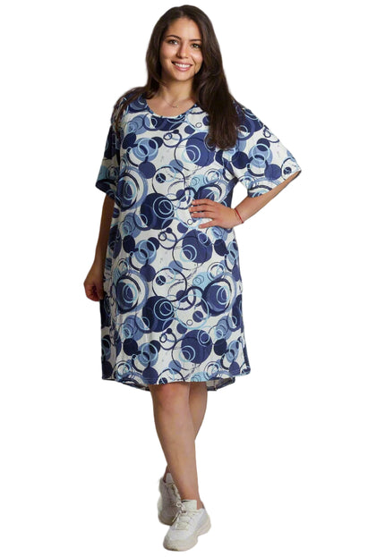 Φόρεμα με τσέπες και άνετη γραμμή σε μεγάλα μεγέθη