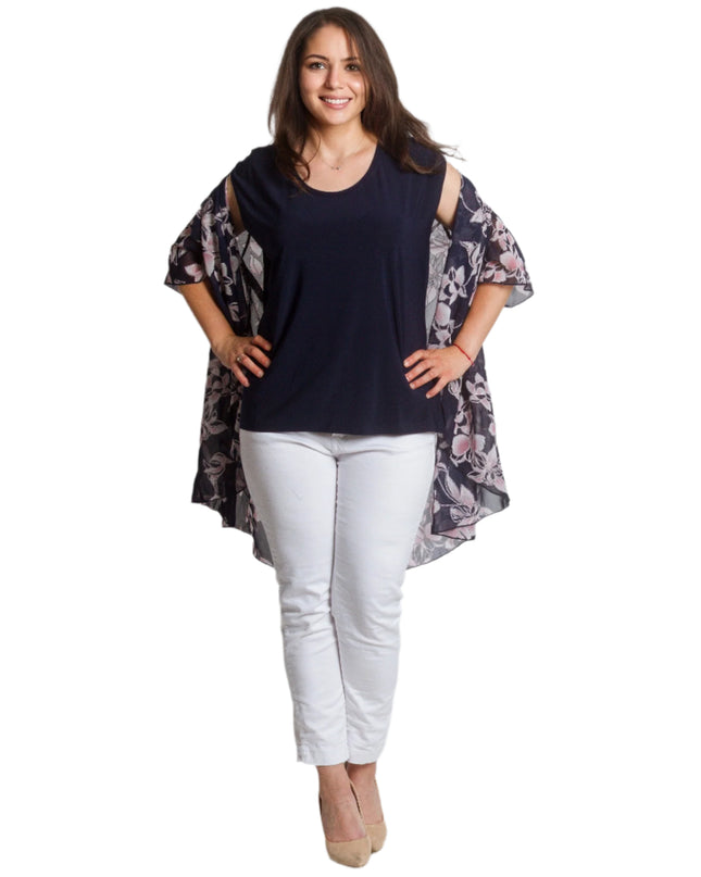 Σετ με τοπάκι και Αέρινο ζακετάκι με Λουλούδια