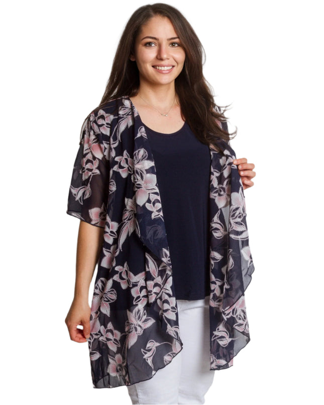 Σετ με τοπάκι και Αέρινο ζακετάκι με Λουλούδια