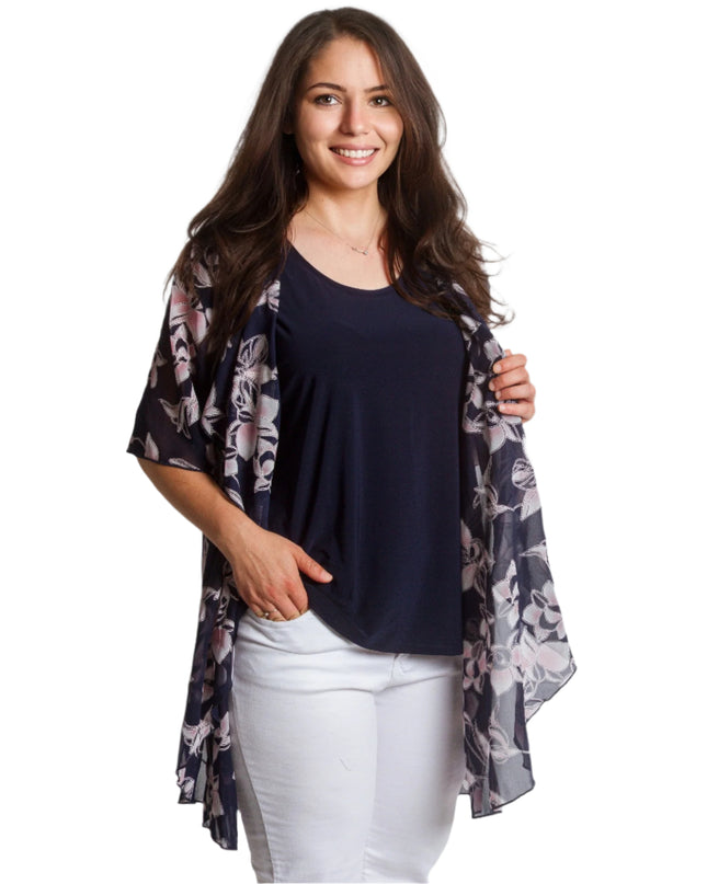 Σετ με τοπάκι και Αέρινο ζακετάκι με Λουλούδια