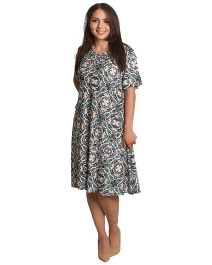 Αέρινο καλοκαιρινό φόρεμα με γεωμετρικό σχέδιο