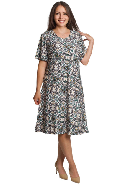 Αέρινο καλοκαιρινό φόρεμα με γεωμετρικό σχέδιο