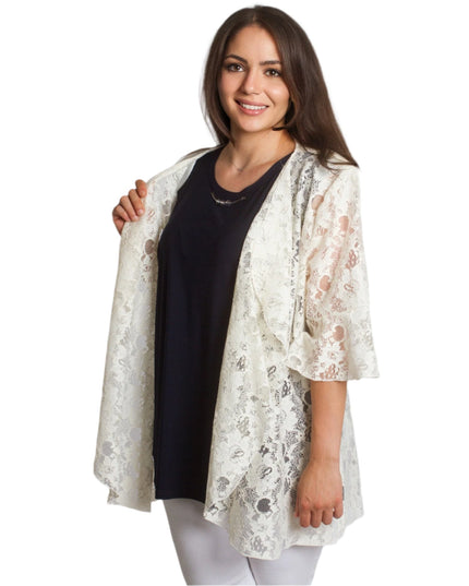 Επίσημο δαντελένιο ζακετάκι σε μεγάλα μεγέθη