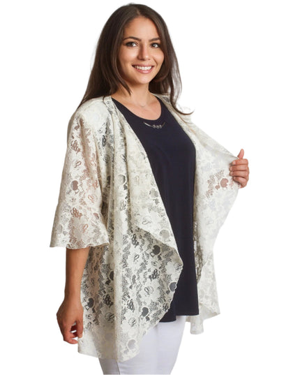 Επίσημο δαντελένιο ζακετάκι σε μεγάλα μεγέθη