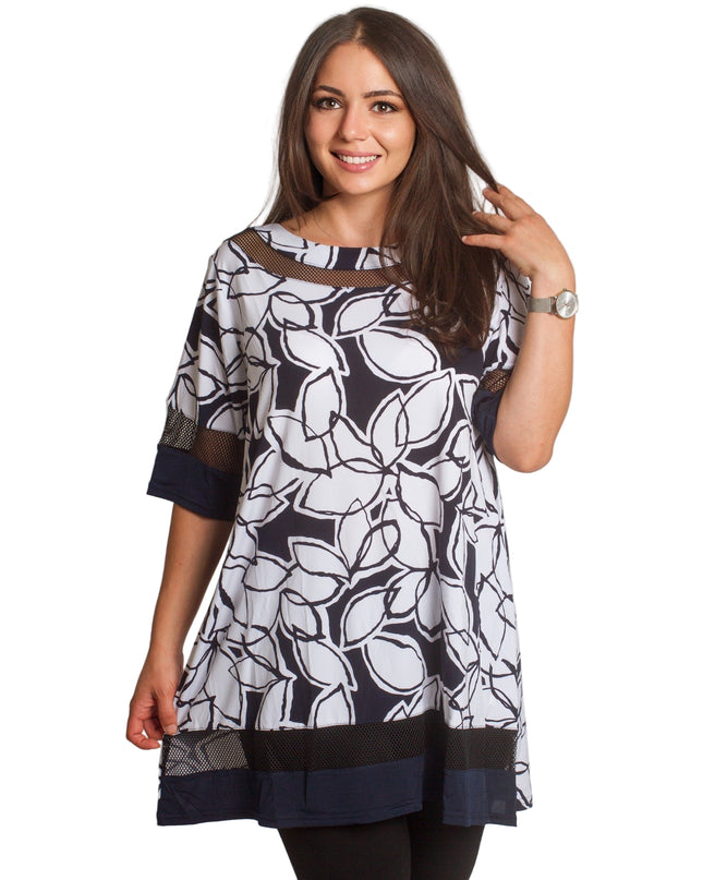 Μάξι τουνίκ με δερματίνη και τούλι- Άνοιξη-Καλοκαίρι