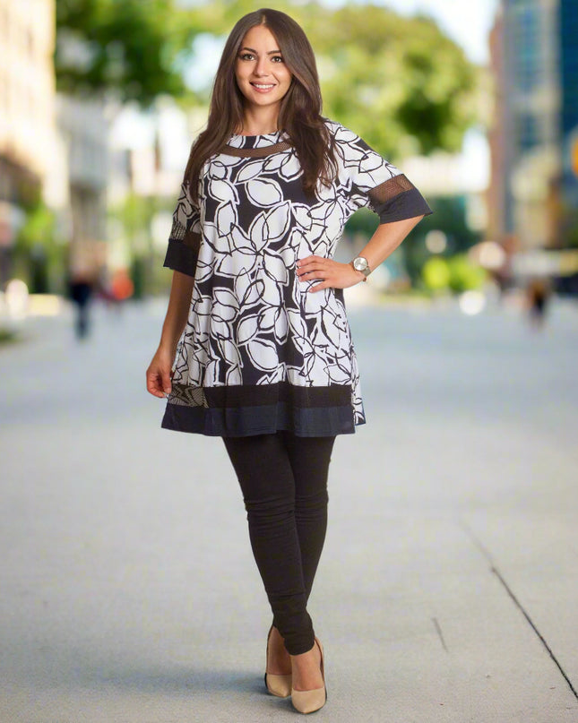 Μάξι τουνίκ με δερματίνη και τούλι- Άνοιξη-Καλοκαίρι