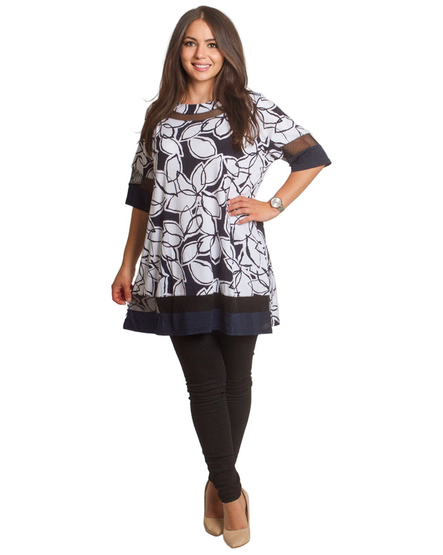 Μάξι τουνίκ με δερματίνη και τούλι- Άνοιξη-Καλοκαίρι