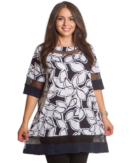 Μάξι τουνίκ με δερματίνη και τούλι- Άνοιξη-Καλοκαίρι