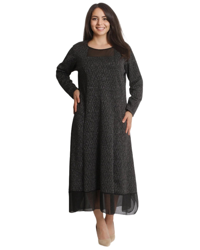 Επίσημο Μακρύ Φόρεμα με Τούλι σε Μεγάλα Μεγέθη