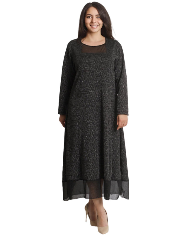 Επίσημο Μακρύ Φόρεμα με Τούλι σε Μεγάλα Μεγέθη