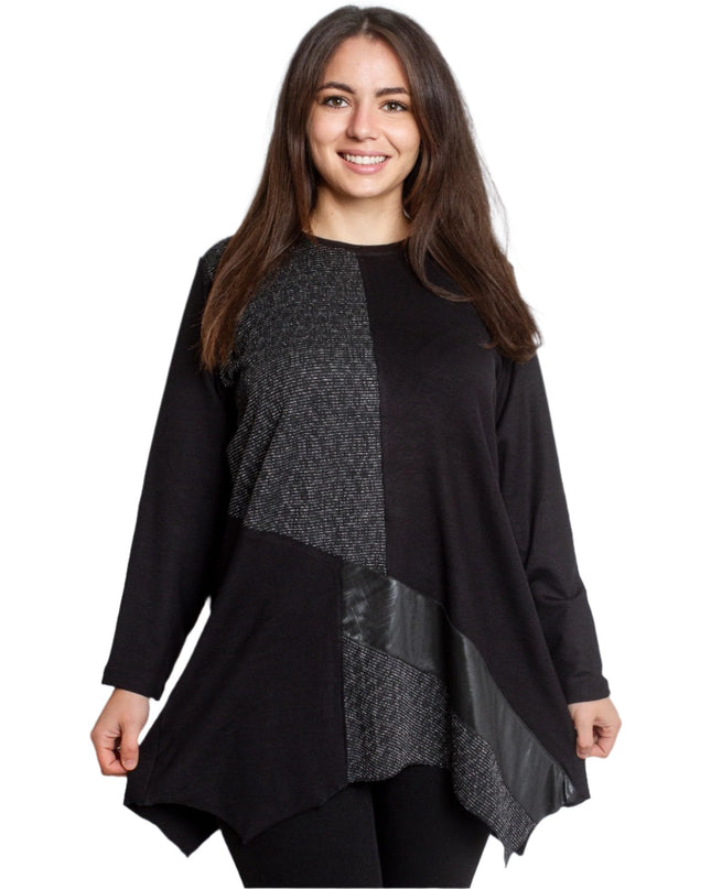 Επίσημη Μαξι Τουνίκ με Ασύμμετρη Γραμμή και Οικολογικό Δέρμα