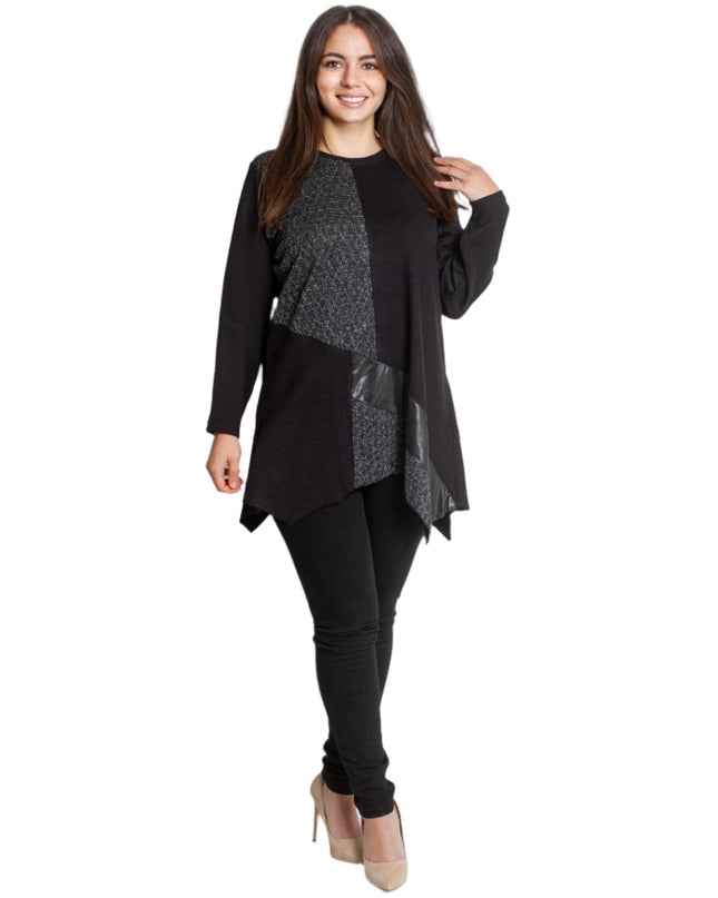 Επίσημη Μαξι Τουνίκ με Ασύμμετρη Γραμμή και Οικολογικό Δέρμα