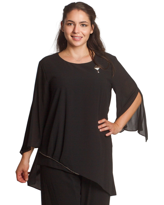 Επίσημο σετ δύο τεμαχίων σε μαύρο για μεγάλα μεγέθη