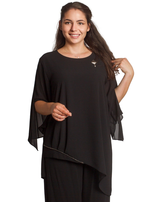 Επίσημο σετ δύο τεμαχίων σε μαύρο για μεγάλα μεγέθη