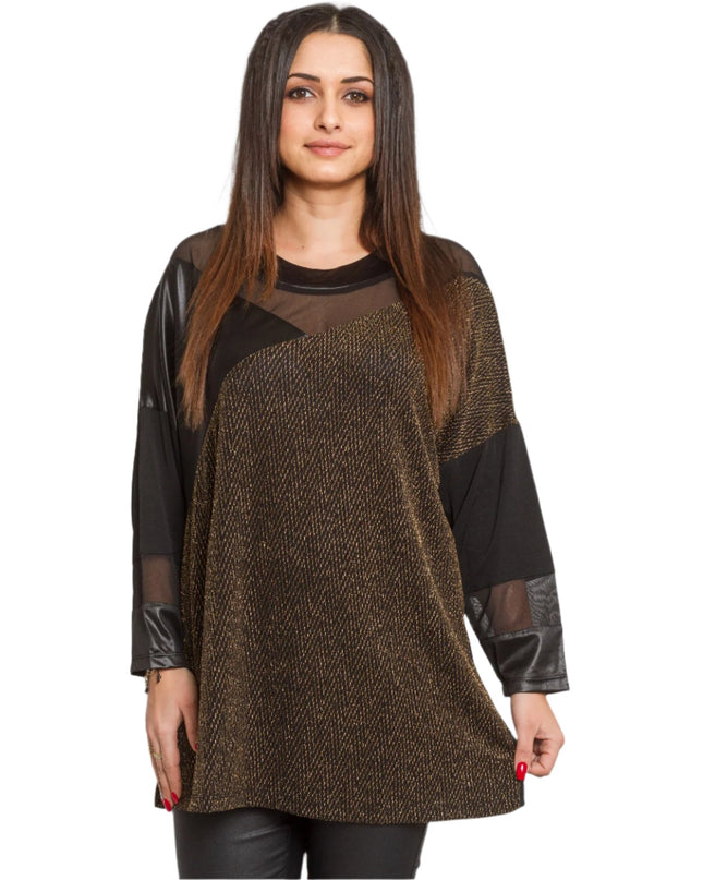 Γιορτινή Τουνίκ με Δερματίνη και Τούλι