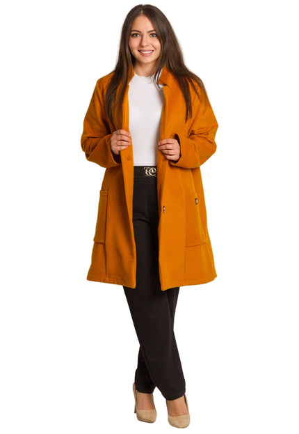 Ελαφρύ γυναικείο παλτό σε μεγάλα μεγέθη