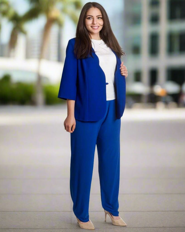 Επίσημο σακάκι σε μπλε ρουά  μεγάλα μεγέθη